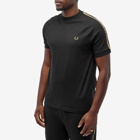 Fred Perry Men's Chequerboard Tape T-Shirt in Black
