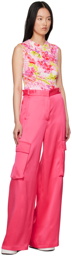 Versace Pink Cargo Pocket Trousers