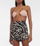 Magda Butrym - Zebra-print swim skirt