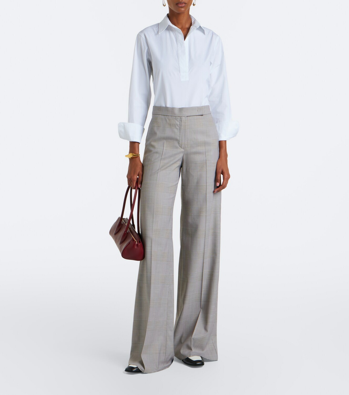 Max Mara Cotton-blend poplin shirt