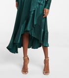 Zimmermann Silk satin wrap dress