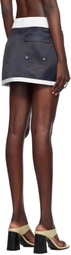 Julie Kegels Navy Sateen Miniskirt