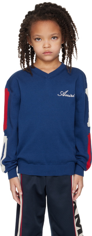 Photo: AMIRI Kids Navy Bones Sweater