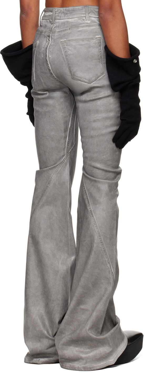 Rick Owens DRKSHDW Off-White Bias Bootcut Jeans Rick Owens