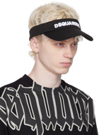 Dsquared2 Black Embroidered Visor