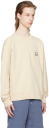 Maison Kitsuné Beige Bold Fox Head Sweatshirt