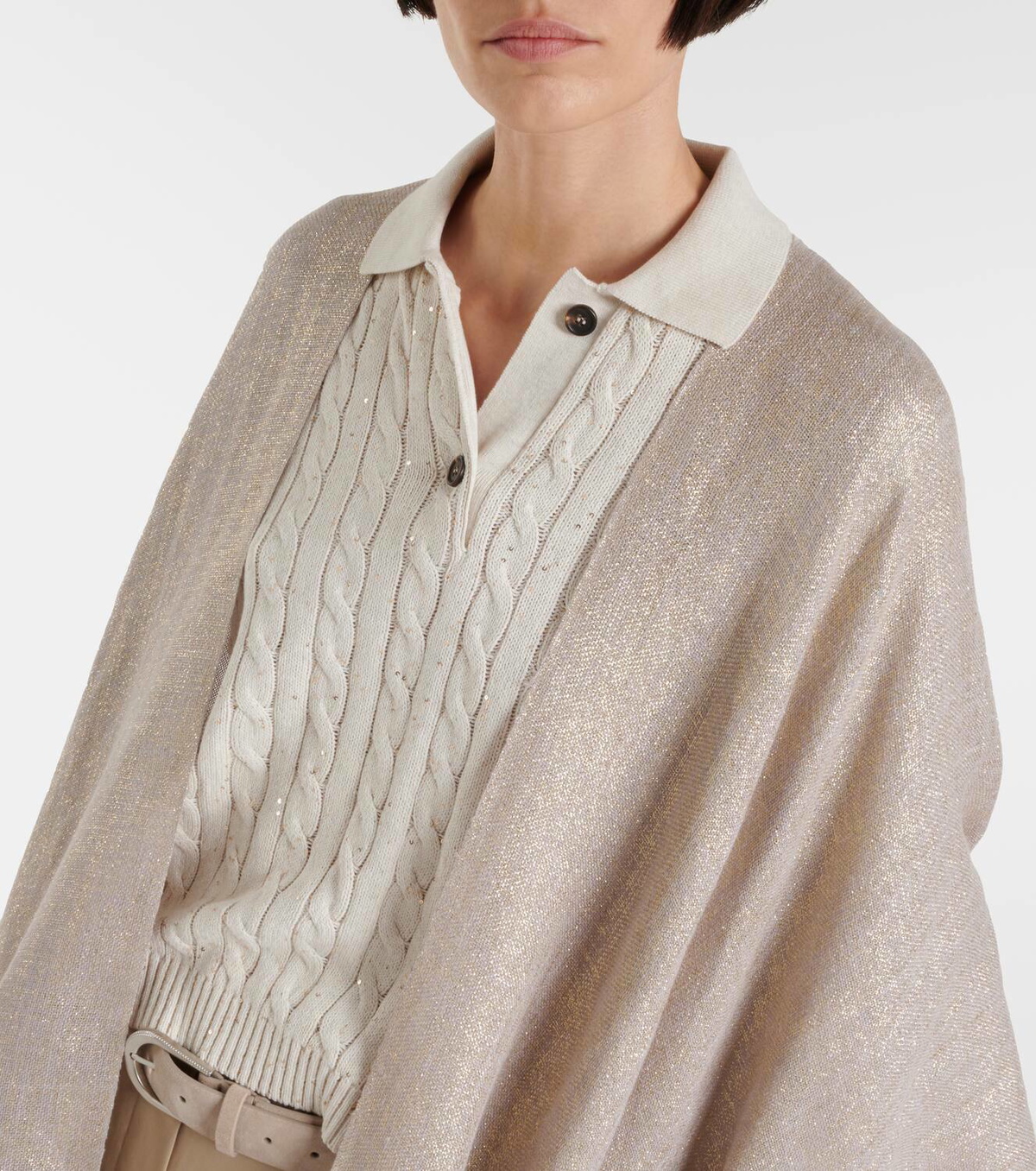 Brunello Cucinelli Fringed cape