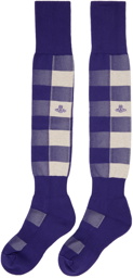 Vivienne Westwood Purple & Off-White High Socks