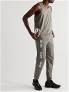 District Vision - Zanzie Slim-Fit Tapered Logo-Print Stretch-Shell Sweatpants - Black
