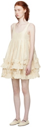 Cawley SSENSE Exclusive Off-White Frill Minidress