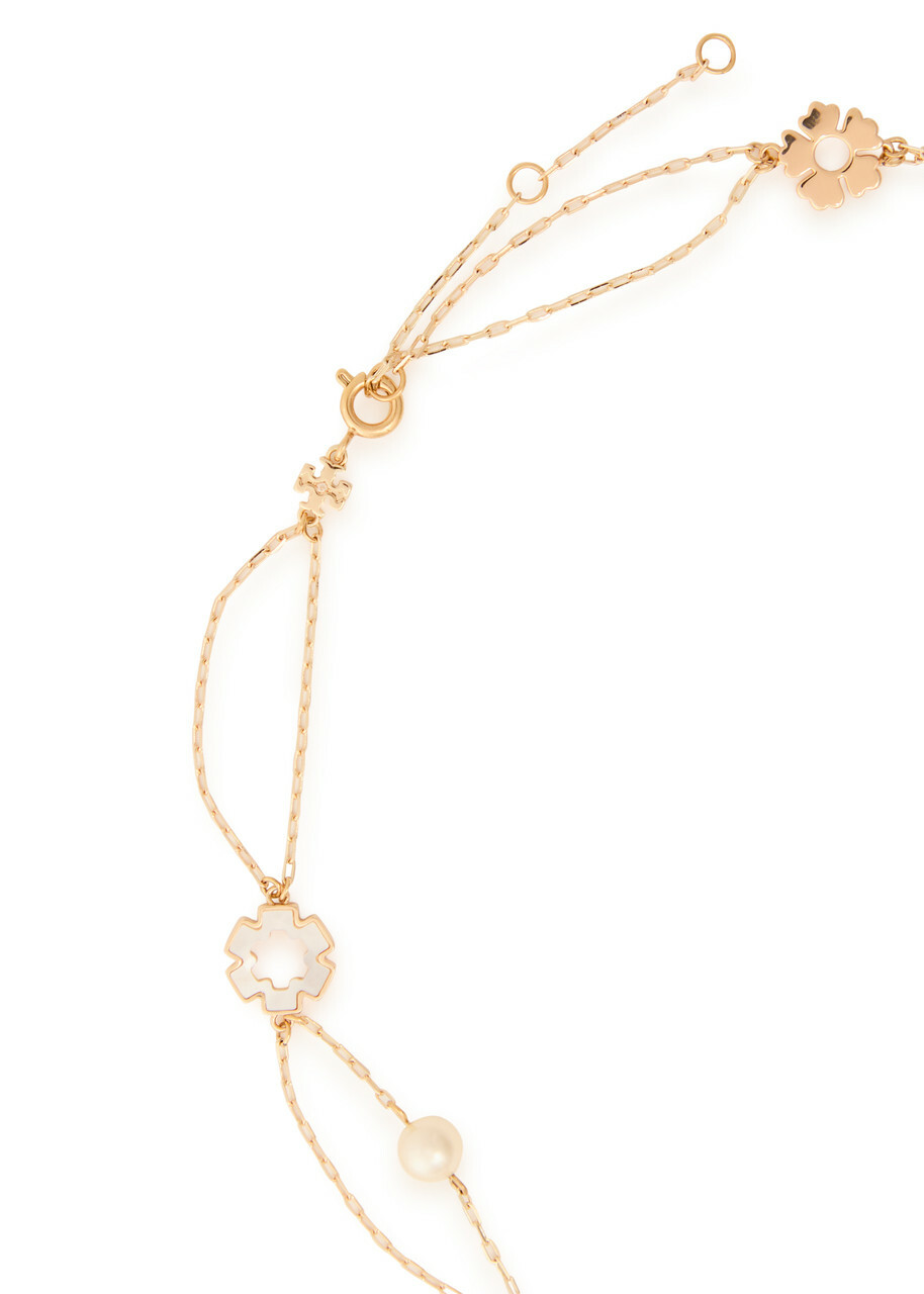 Tory Burch Forget Me Not Layered 18kt Gold-plated Necklace - One Size