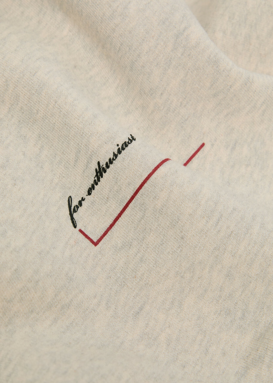 Represent Patron of The Club Logo Hooded Cotton Sweatshirt Cream