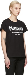 Alexander McQueen Black Graffiti T-Shirt