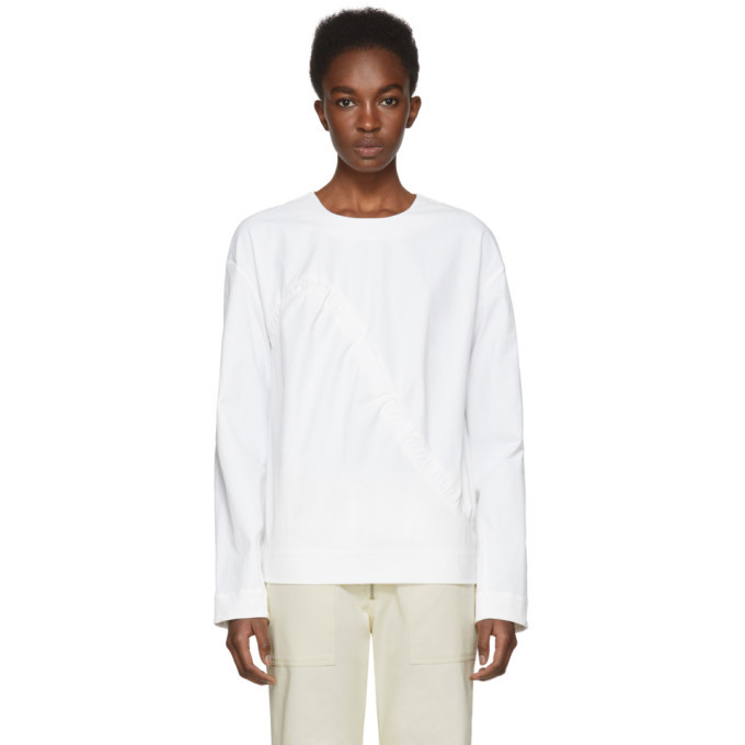 Photo: Nomia White Shirred Front Tunic Blouse