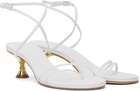 Studio Amelia White Helix 50 Heeled Sandals