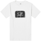 C.P. Company Men's 30/1 Jersey Label Style Logo T-Shirt in Gauze White