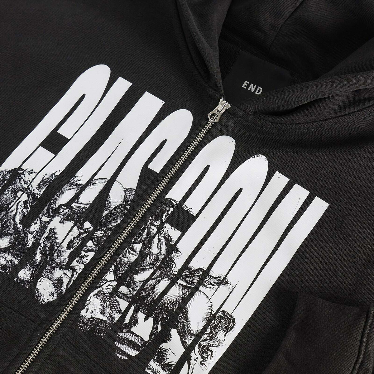 END. Glasgow Zip Hoodie in Black
