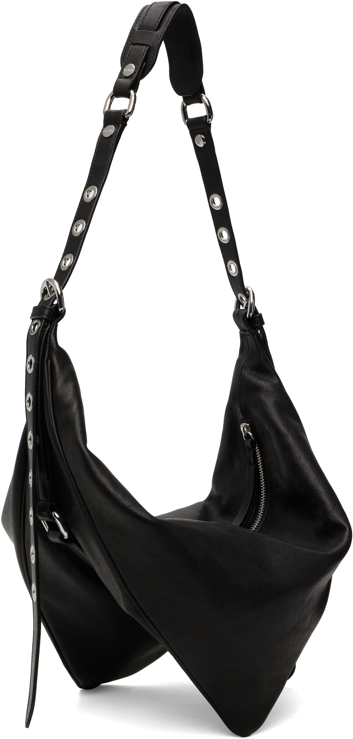 BY FAR Black Trayana Washed Leather Bag