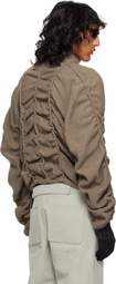 Tondolo Brown Felt Wool Jacket