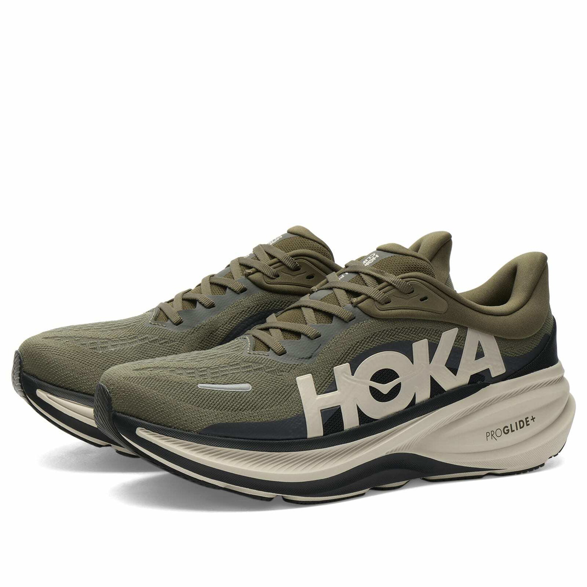 Hoka One One Men's Clifton Pro Sneaker in Antique Olive/River Rock Grey