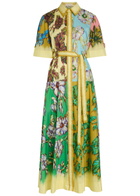 Alemais Jerry Floral-print Cotton Midi Shirt Dress Multicoloured
