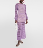 Anna Kosturova Bianca crochet cotton midi dress