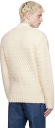 AMOMENTO Off-White Textured Sweater