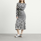 Paolina Russo Women's Illusion Knit Fitted Long Sleeve Top in Black/White