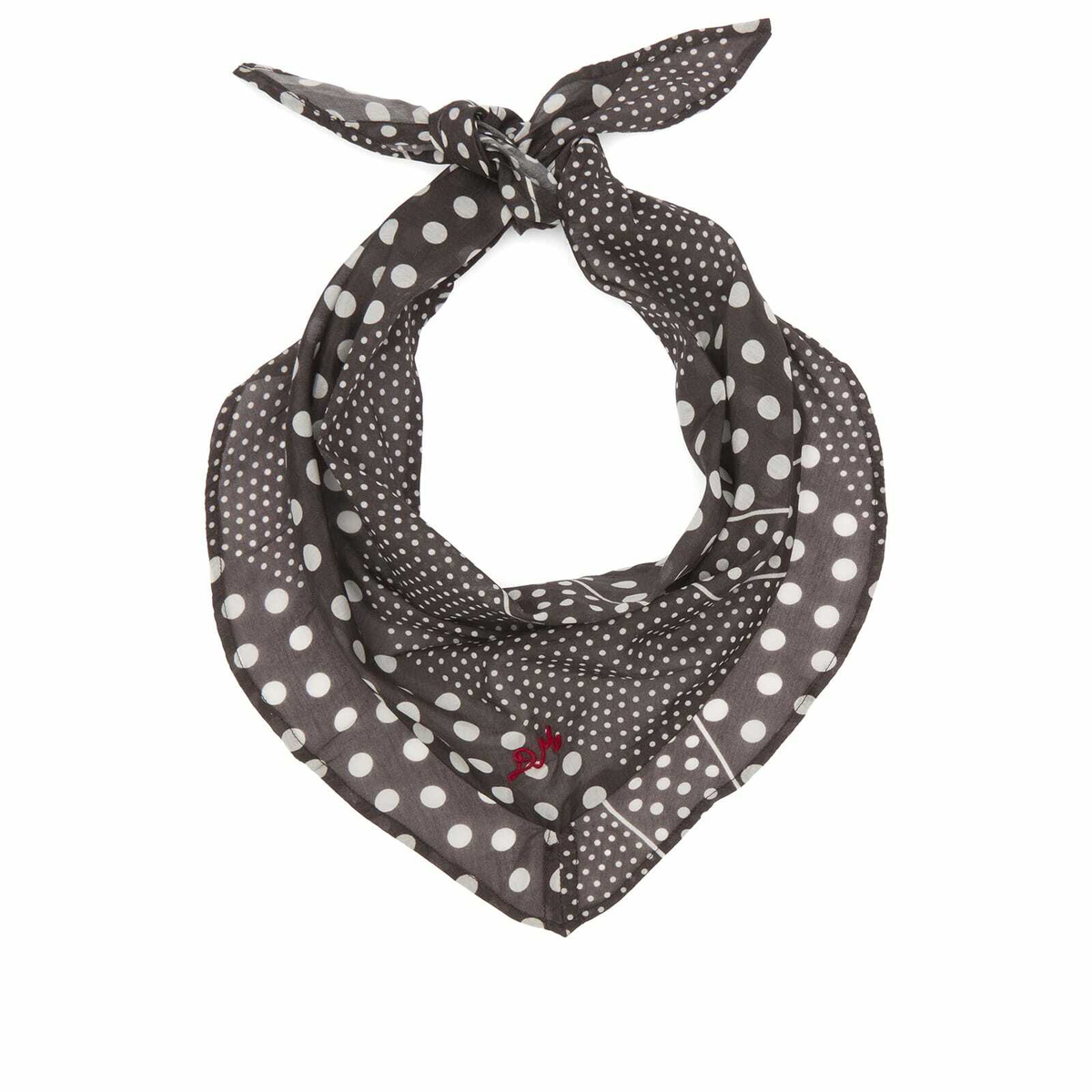 Damson Madder Women's Frill Edge Headscarf in Spot 