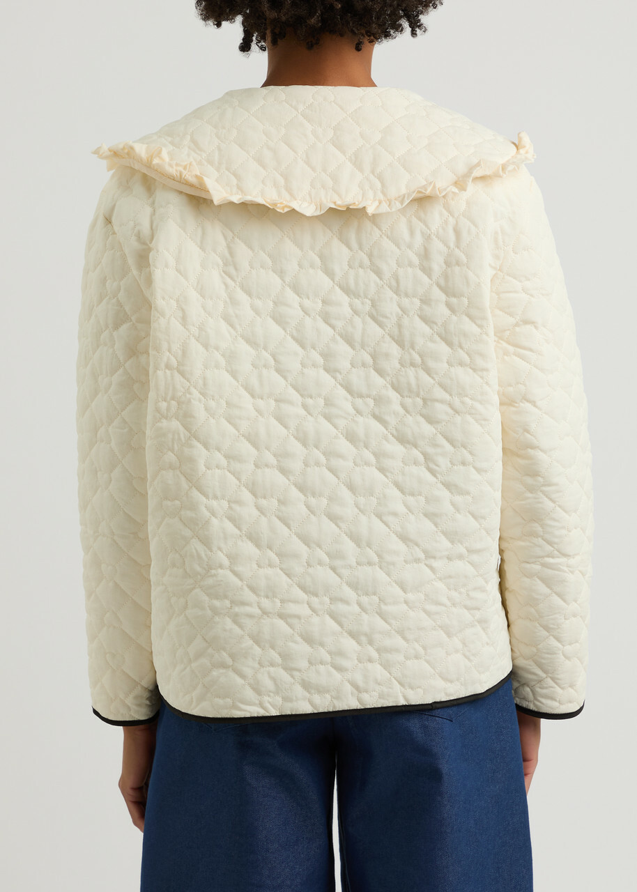 Sister Jane Swallow Quilted Shell Jacket Cream