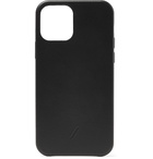 NATIVE UNION - Clic Classic Leather iPhone 12 Case - Black