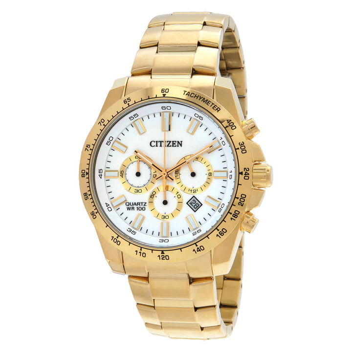 Photo: Citizen Chronograph Quartz White Dial Mens Watch AN8232-53A