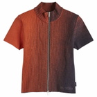 Air Jordan Women's W Zip Knit Top in Cave Purple/Mantra Orange