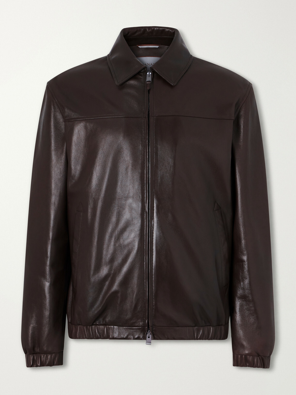 Canali - Leather Jacket - Brown