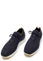 Aurélien Colour-blocked Knit Sneakers Navy