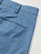 Incotex - Slim-Fit Stretch-Cotton Poplin Trousers - Blue