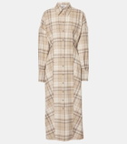 The Attico Checked cotton-blend shirt dress