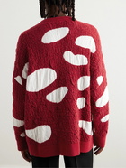 LOEWE - Mushroom Oversized Intarsia Wool Sweater - Red