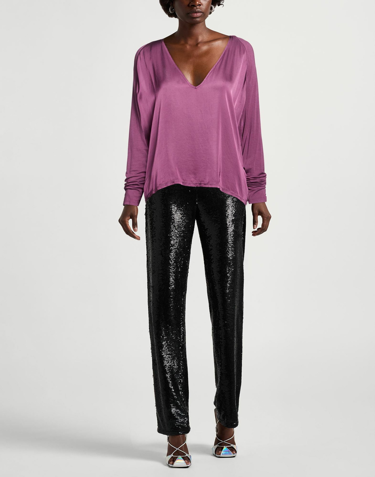 Manila Grace Womens Top Plum