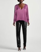 Manila Grace Womens Top Plum