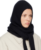 CASEY CASEY Black Softy Hooded Scarf
