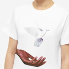 3.Paradis Women's Hand Dove T-Shirt in White