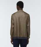 Gucci - Geometric Interlocking G print silk shirt