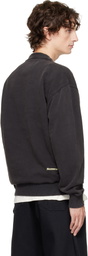 JW Anderson Black Garment-Dyed Cardigan