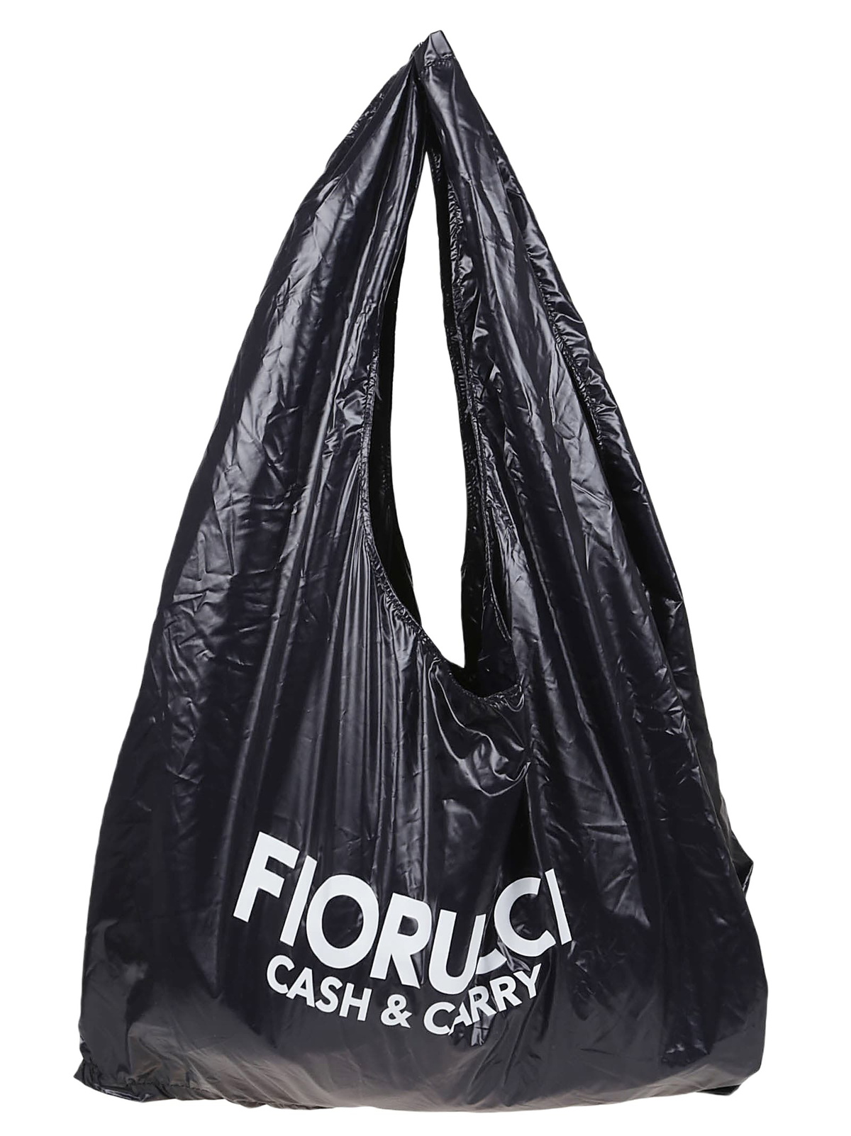 Fiorucci Black Nylon Cash &amp; Carry Print Hobo Bag