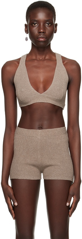Photo: Lauren Manoogian Taupe Rib Triangle Bralette