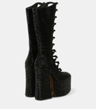 Marc Jacobs Kiki embellished suede platform knee-high boots