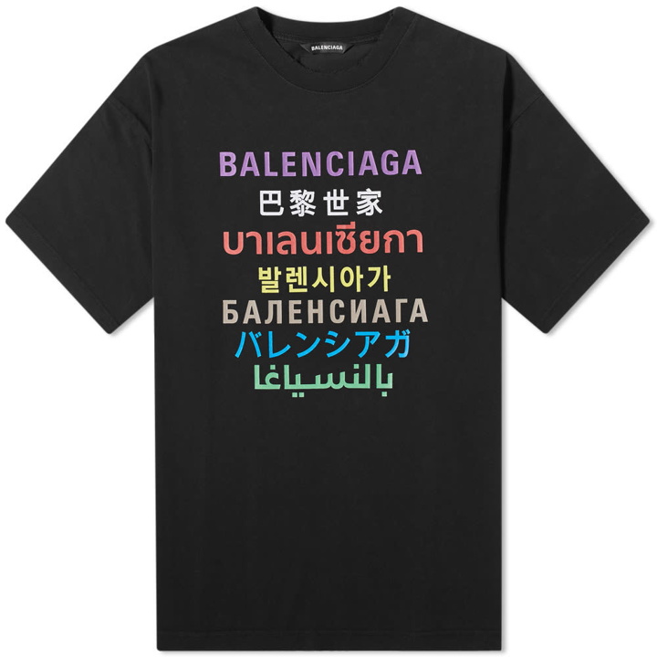 Photo: Balenciaga Languages Logo Tee