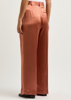 BY Malene Birger Cymbaria Wide-leg Satin Trousers Rust