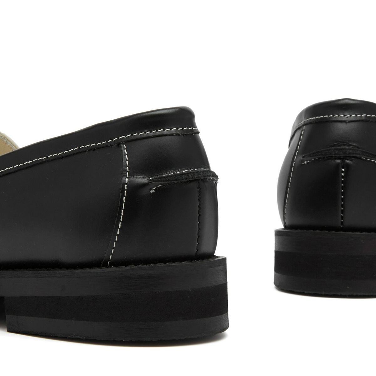 Duke + Dexter Women's Wilde Black X White Penny Loafer in Multi